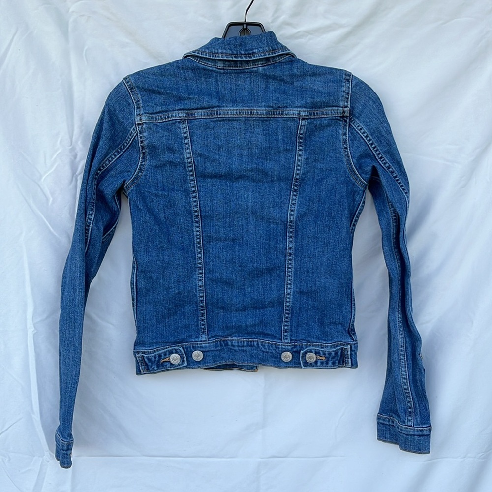Levi’s Blue Denim Jacket Womens XS Fitted - Picture 2 of 3